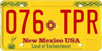 NM license plate 076TPR