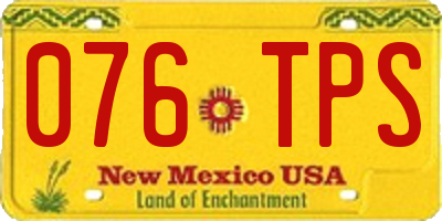 NM license plate 076TPS
