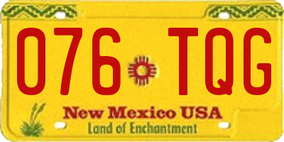 NM license plate 076TQG