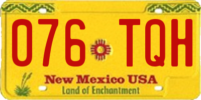 NM license plate 076TQH