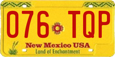 NM license plate 076TQP
