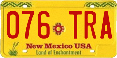 NM license plate 076TRA