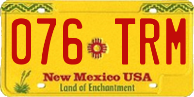 NM license plate 076TRM