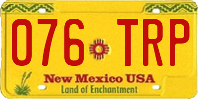 NM license plate 076TRP