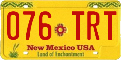 NM license plate 076TRT