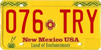 NM license plate 076TRY
