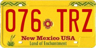 NM license plate 076TRZ