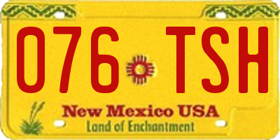 NM license plate 076TSH