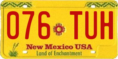 NM license plate 076TUH