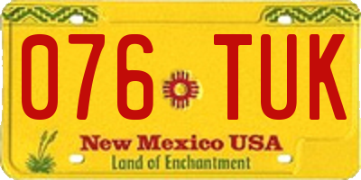 NM license plate 076TUK