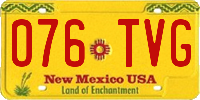 NM license plate 076TVG