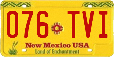 NM license plate 076TVI