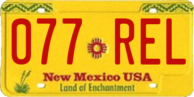 NM license plate 077REL