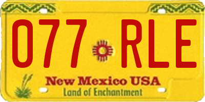 NM license plate 077RLE