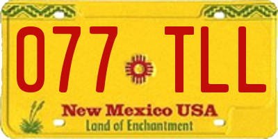 NM license plate 077TLL
