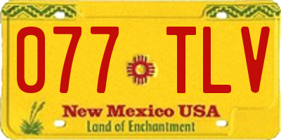 NM license plate 077TLV