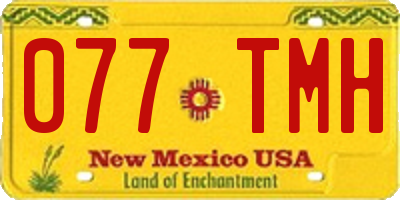NM license plate 077TMH