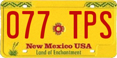 NM license plate 077TPS