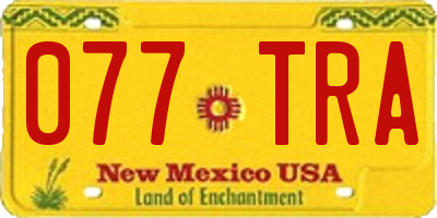 NM license plate 077TRA