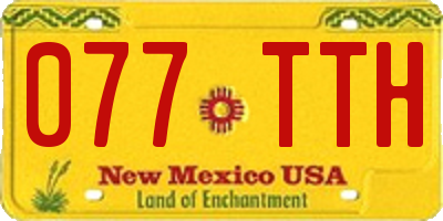 NM license plate 077TTH
