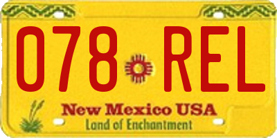 NM license plate 078REL