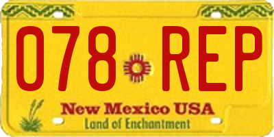NM license plate 078REP