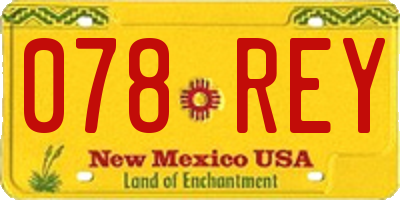 NM license plate 078REY