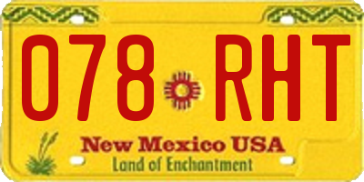 NM license plate 078RHT