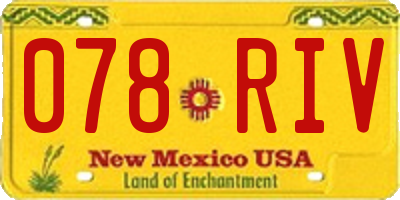 NM license plate 078RIV