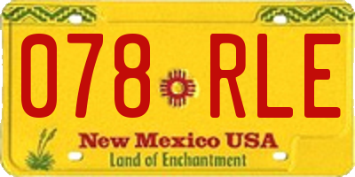 NM license plate 078RLE