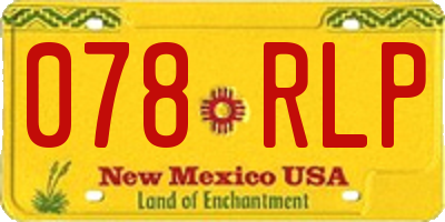 NM license plate 078RLP