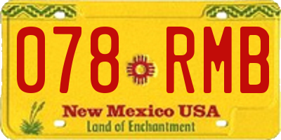 NM license plate 078RMB