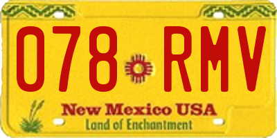 NM license plate 078RMV