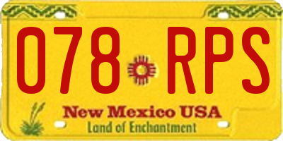 NM license plate 078RPS
