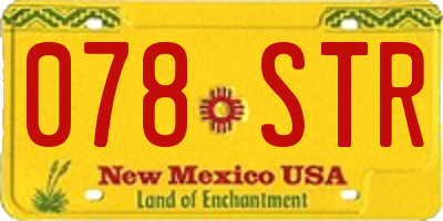 NM license plate 078STR
