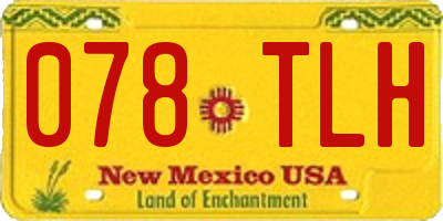 NM license plate 078TLH