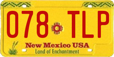 NM license plate 078TLP