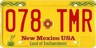 NM license plate 078TMR