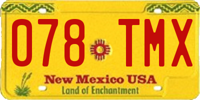 NM license plate 078TMX