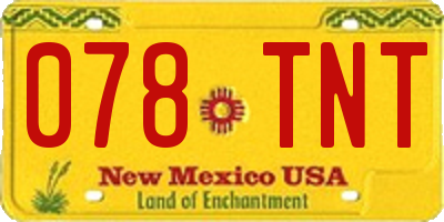 NM license plate 078TNT