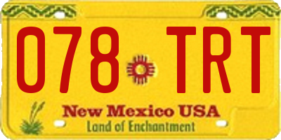NM license plate 078TRT