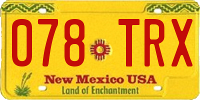 NM license plate 078TRX