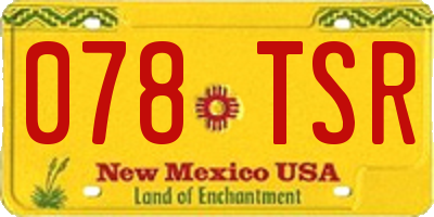 NM license plate 078TSR