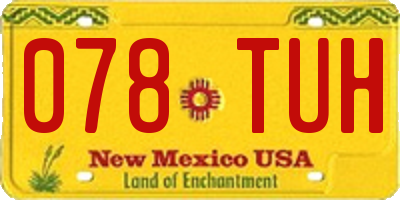 NM license plate 078TUH