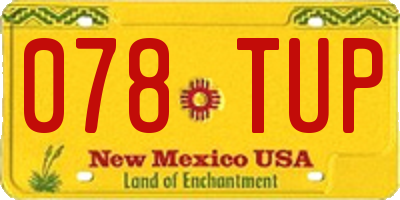 NM license plate 078TUP