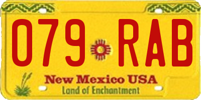 NM license plate 079RAB