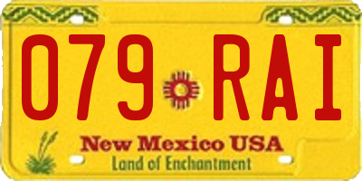 NM license plate 079RAI