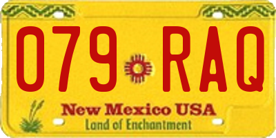 NM license plate 079RAQ