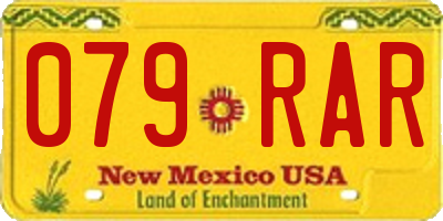 NM license plate 079RAR