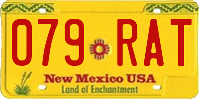 NM license plate 079RAT